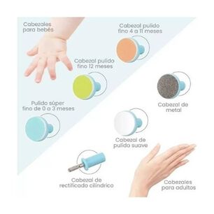 Torno Lima Para U&ntilde;as Cortador El&eacute;ctrico Para Bebes Con Luz