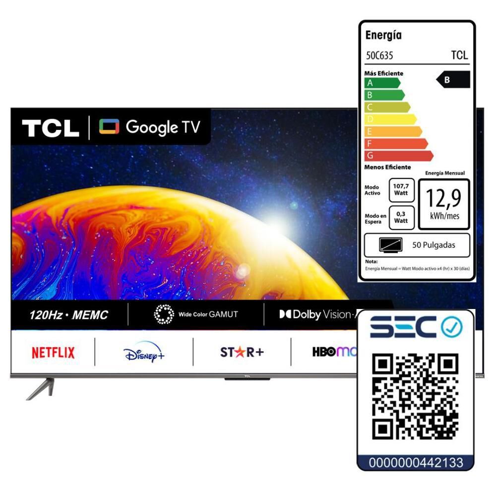 Qled 50" TCL 50C635 / Ultra HD 4K / Smart TV image number 13.0