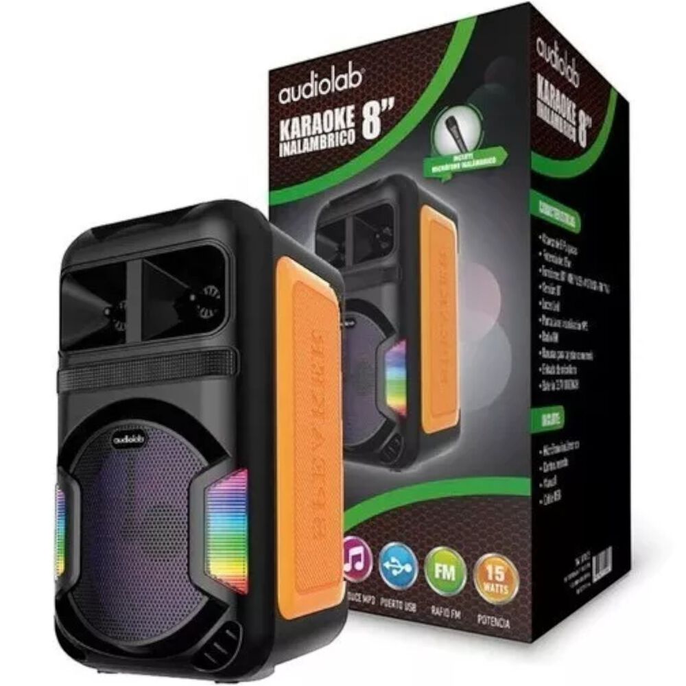 Parlante Karaoke Rgb Con Micrófono Inalámbrico Bluetooth 805 image number 8.0