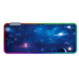Alfombrilla Mousepad 30x80 Con Luz Led Rgb Antideslizante