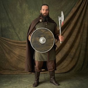 Escudo Y Hacha Medieval Vikinga Cosplay Accesorio Disfraz