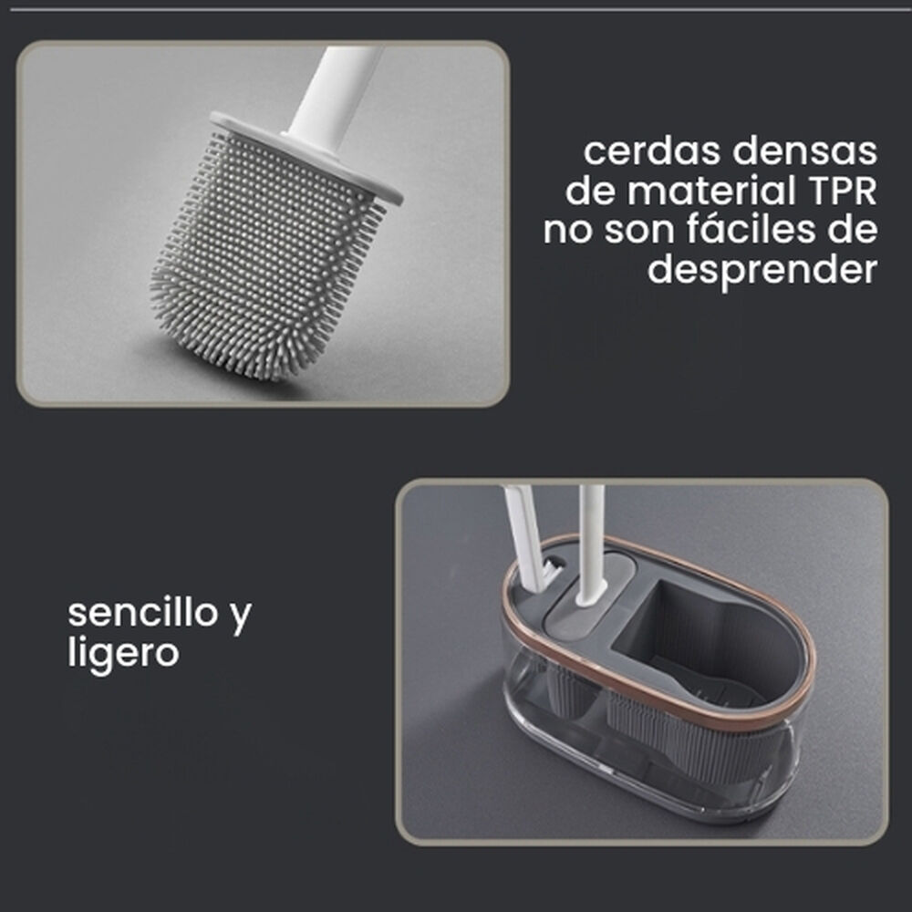 Cepillo Escobilla De Baño De Silicona Con Base image number 3.0