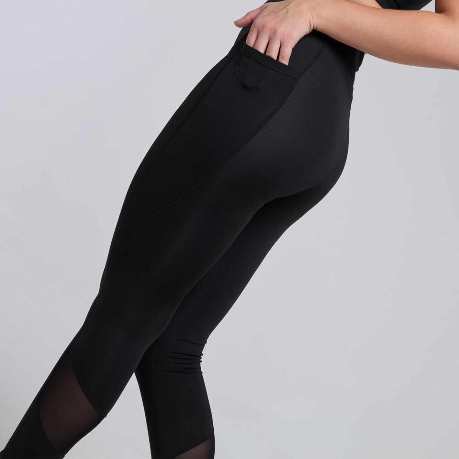 Calza Deportiva Lisa Tiro Alto Regular Mujer Wetland image number 4.0