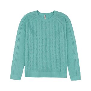 Sweater Trenzado Manga Larga Cuello Redondo Mujer Freedom