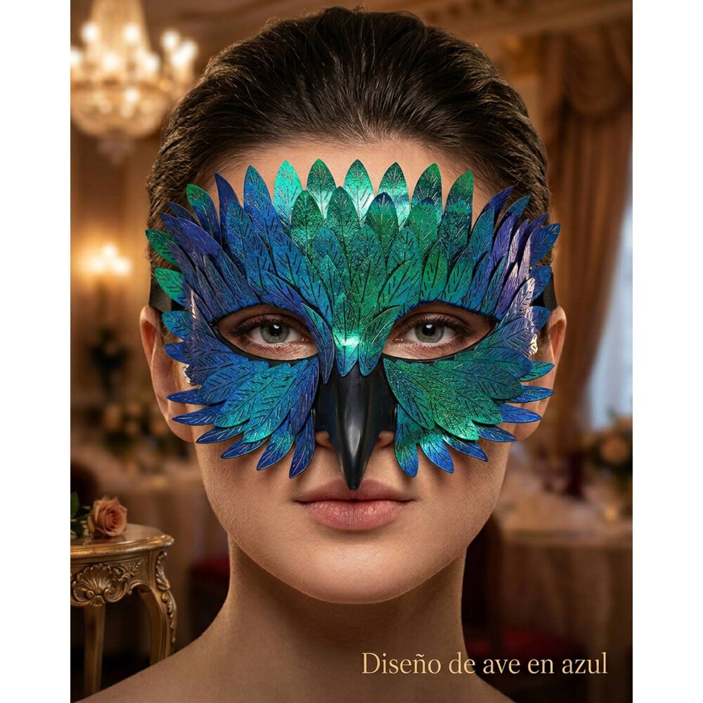 M&aacute;scara Pajaro Ave Plumas Carnaval Veneciano Para Disfraz image number 21.0