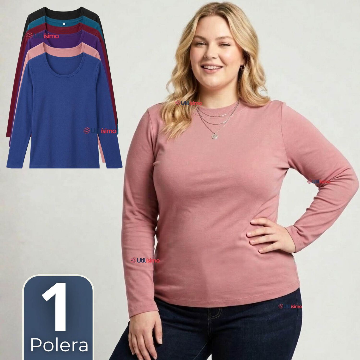 Camiseta Polera Bamb&uacute; Primera Capa Manga Larga Colores Surtidos Mujer image number 0.0