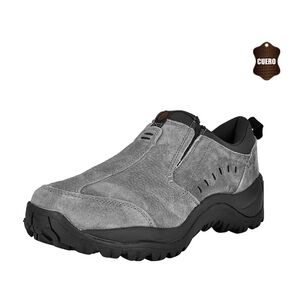 Zapato De Cuero Cedro Gris London Adixt