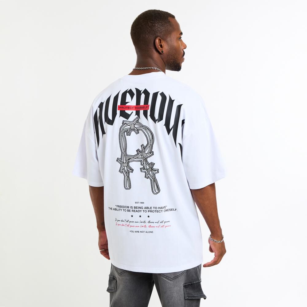 Polera Oversize Manga Corta Cuello Redondo Hombre Rolly Go image number 3.0