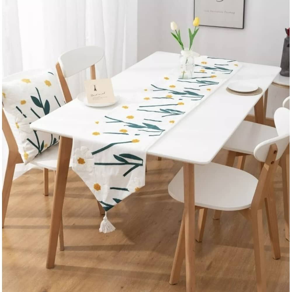Camino De Mesa Bordado Medida 32x180cm Poliester Corredor image number 0.0