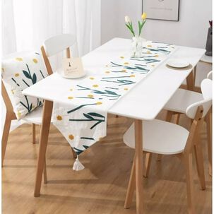 Camino De Mesa Bordado Medida 32x180cm Poliester Corredor