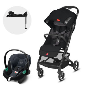 Coche Travel System Qbit Ac Black + Aton S2 + Base