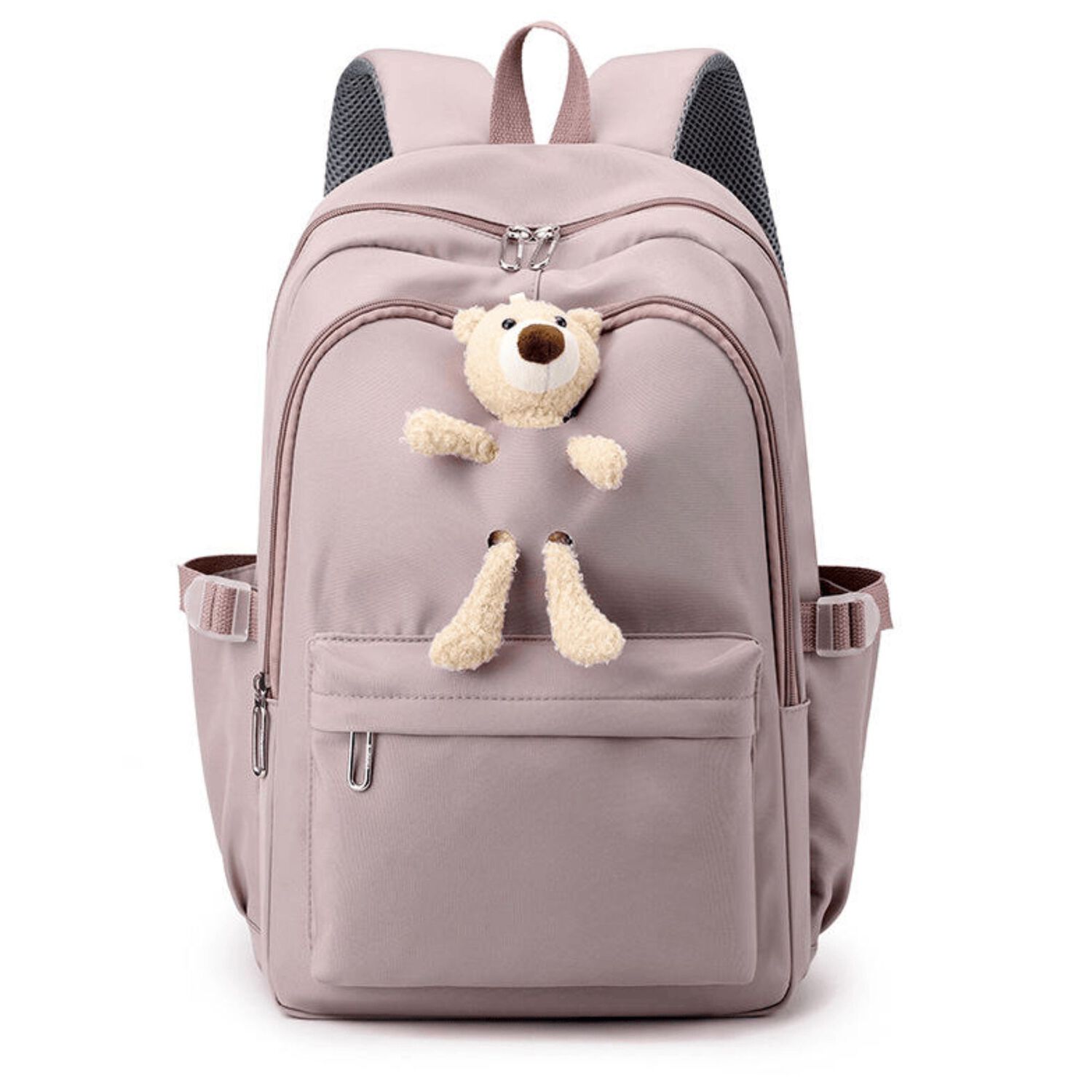 Mochila Escolar Juvenil 46cm Ni&ntilde;as Estilo Kawaii Cute Teddy Purple image number 4.0