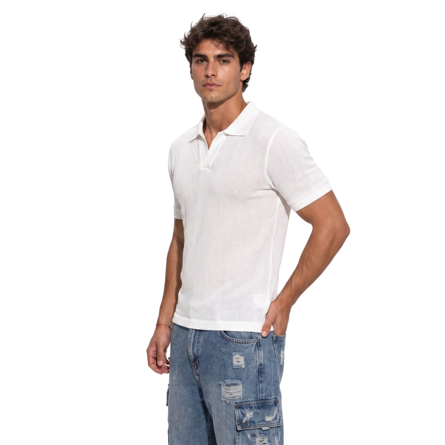 Polera Polo Tejida Hombre Nepal image number 1.0
