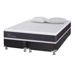 Box Spring Cic New Ortopedic B5 / 2 Plazas / Base Dividida + 2 Almohadas
