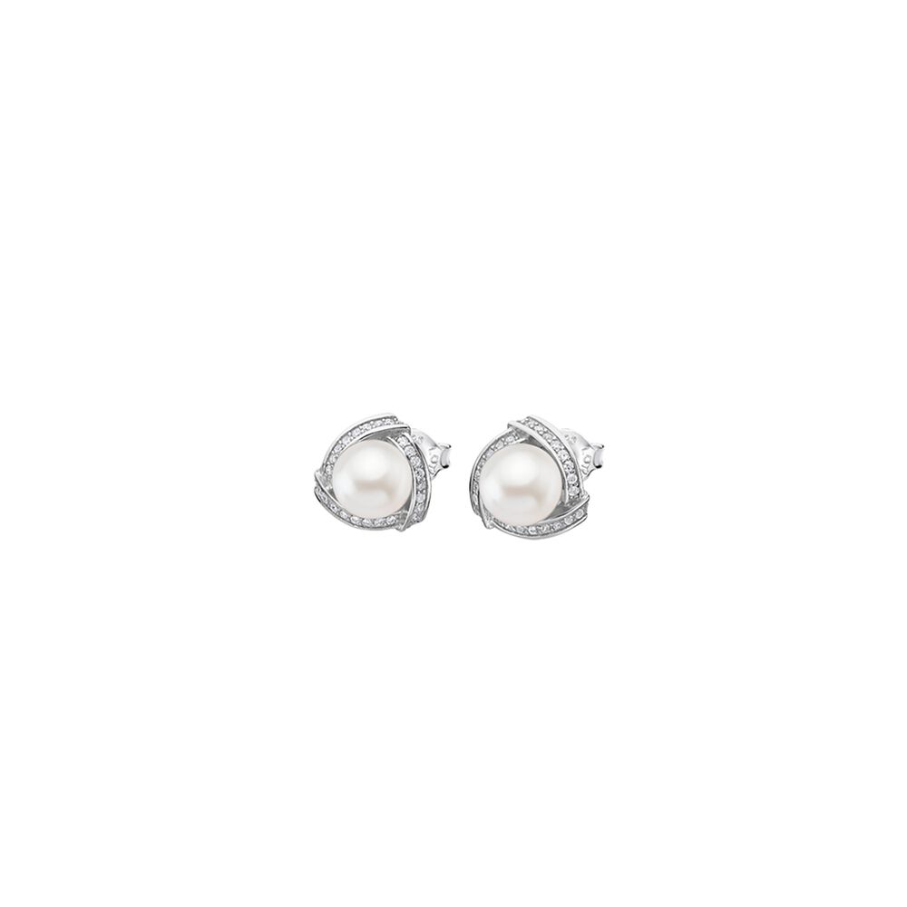 Aros Lp1928-4/1 Lotus Silver Mujer Pearls image number 0.0