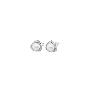 Aros Lp1928-4/1 Lotus Silver Mujer Pearls