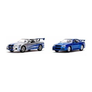 Juguete Pack 2 Autos Rapidos Y Furiosos 2 Skyline 1:32