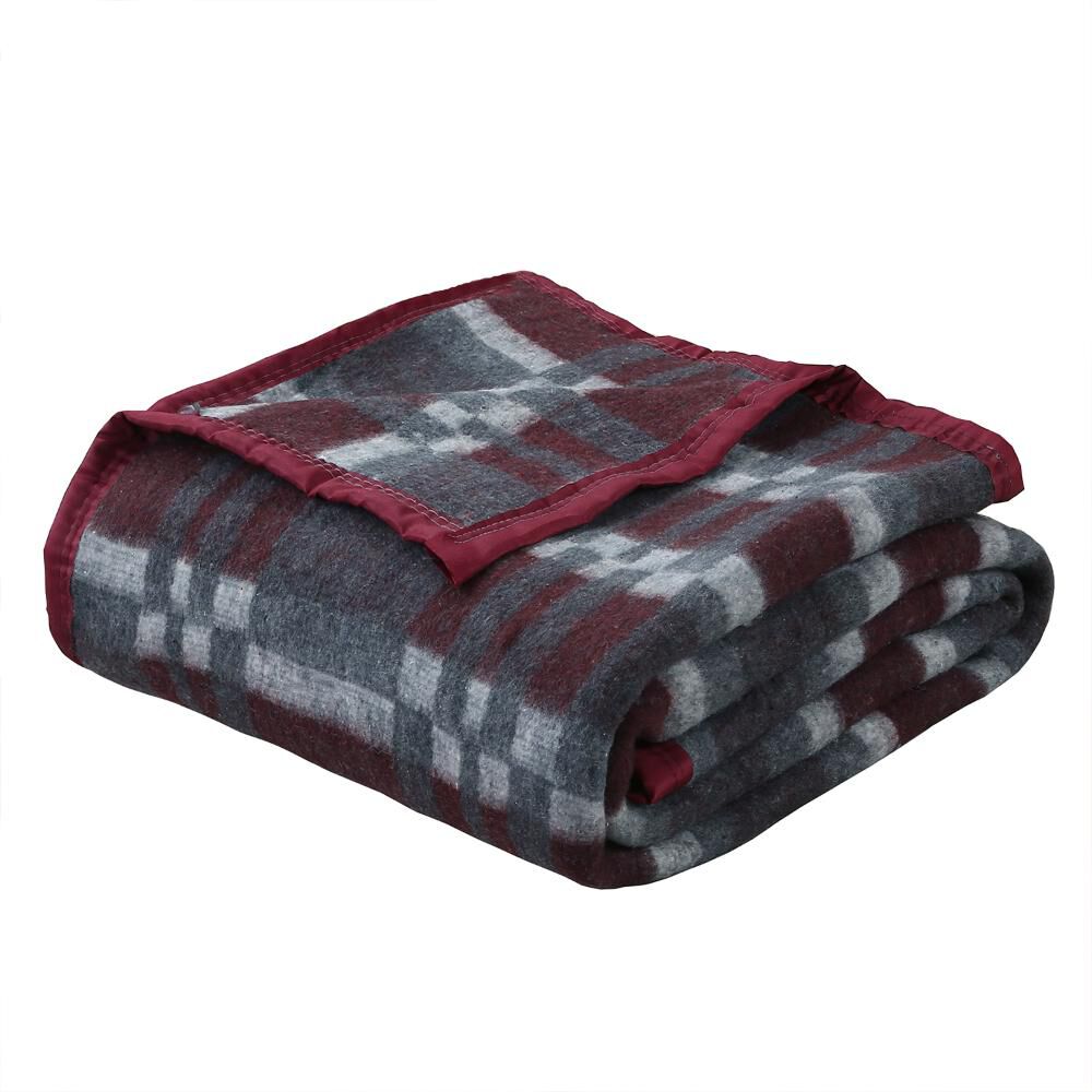Frazada Andes Classic Escoces Rojo / Gris 2 Plazas image number 3.0