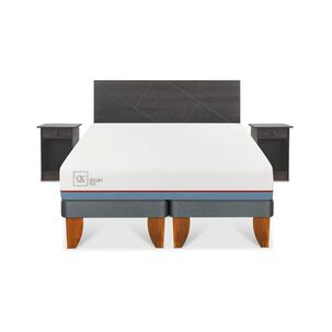Cama Europea Cic Excellence Plus / 2 Plazas / Base Dividida + Set De Maderas