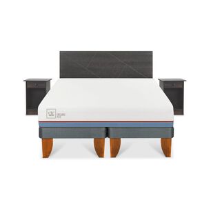 Cama Europea Cic Excellence Plus / 2 Plazas / Base Dividida + Set De Maderas