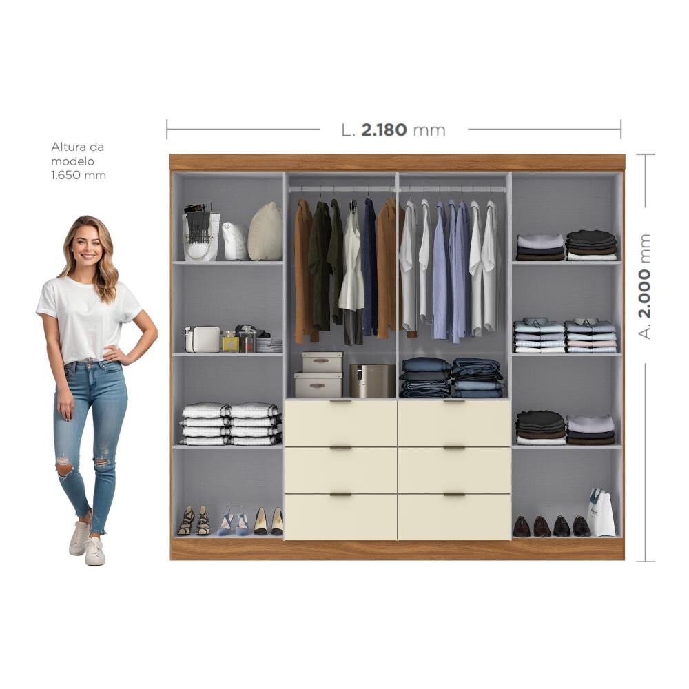 Cl&oacute;set Di Poretti Design Closet Click / 4 Puertas / 6 Cajones image number 2.0