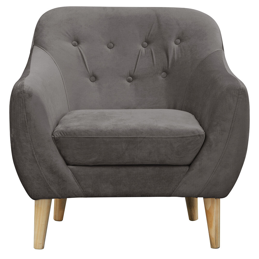 Poltrona 1c Norway Felpa Gris Oscuro 85x87x90 image number 0.0