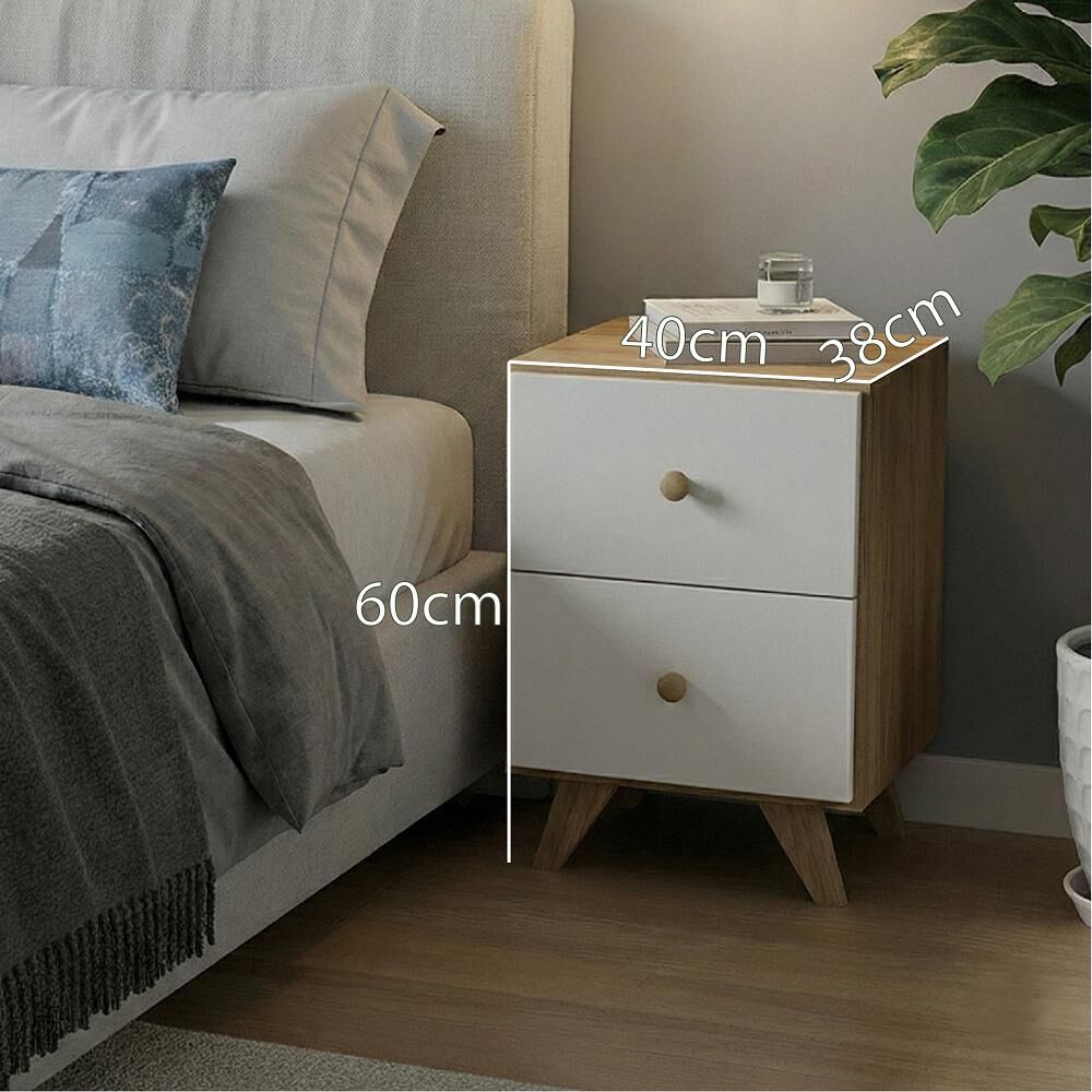 Velador Home Mobili Odda / 2 Cajones image number 6.0