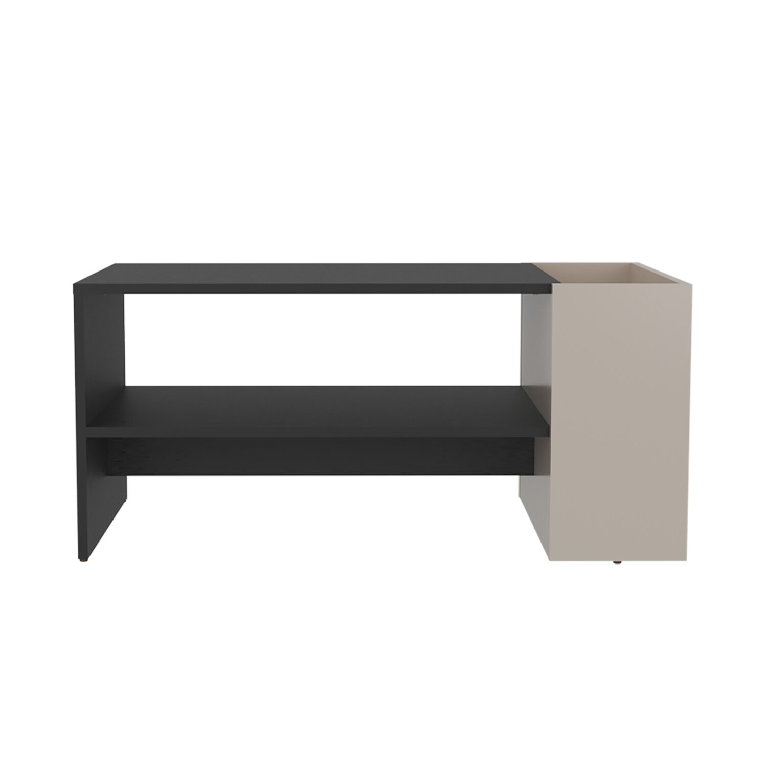 Mesa Centro 42x91x45 Cm Beige Y Negro image number 3.0
