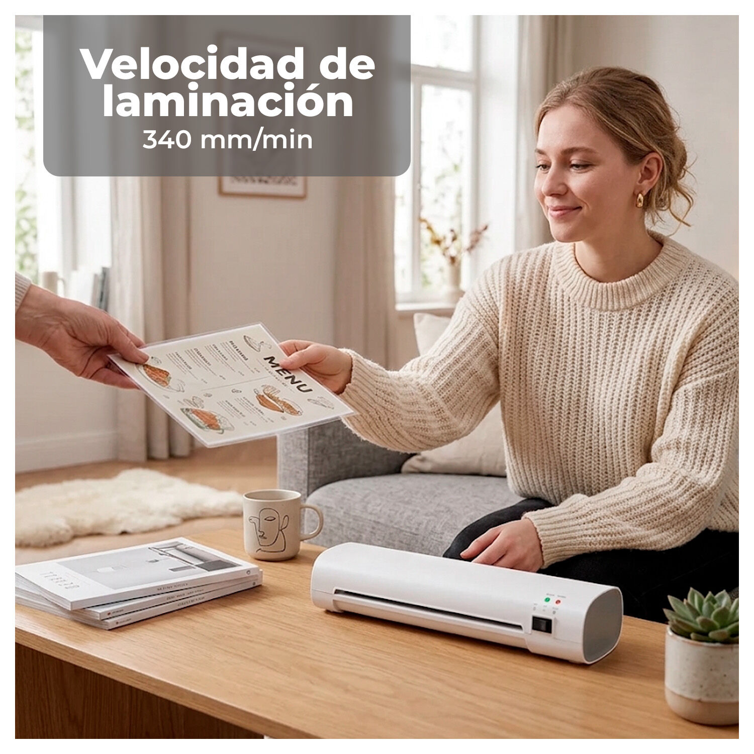 Laminadora Frio Caliente 260w Con Kit De Corte 300 Laminas image number 2.0