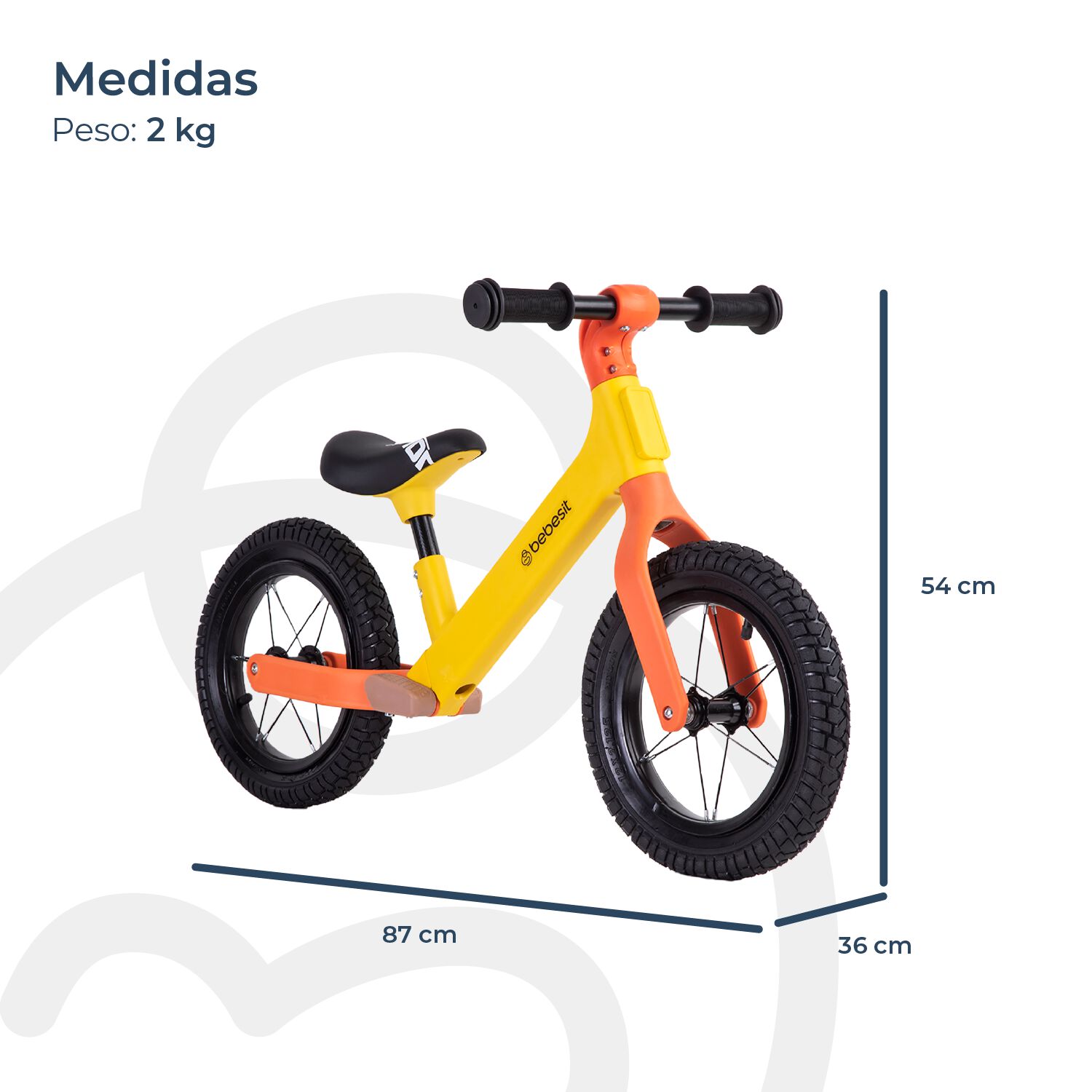 Bicicleta De Aprendizaje Neo Amarillo Bebesit image number 6.0