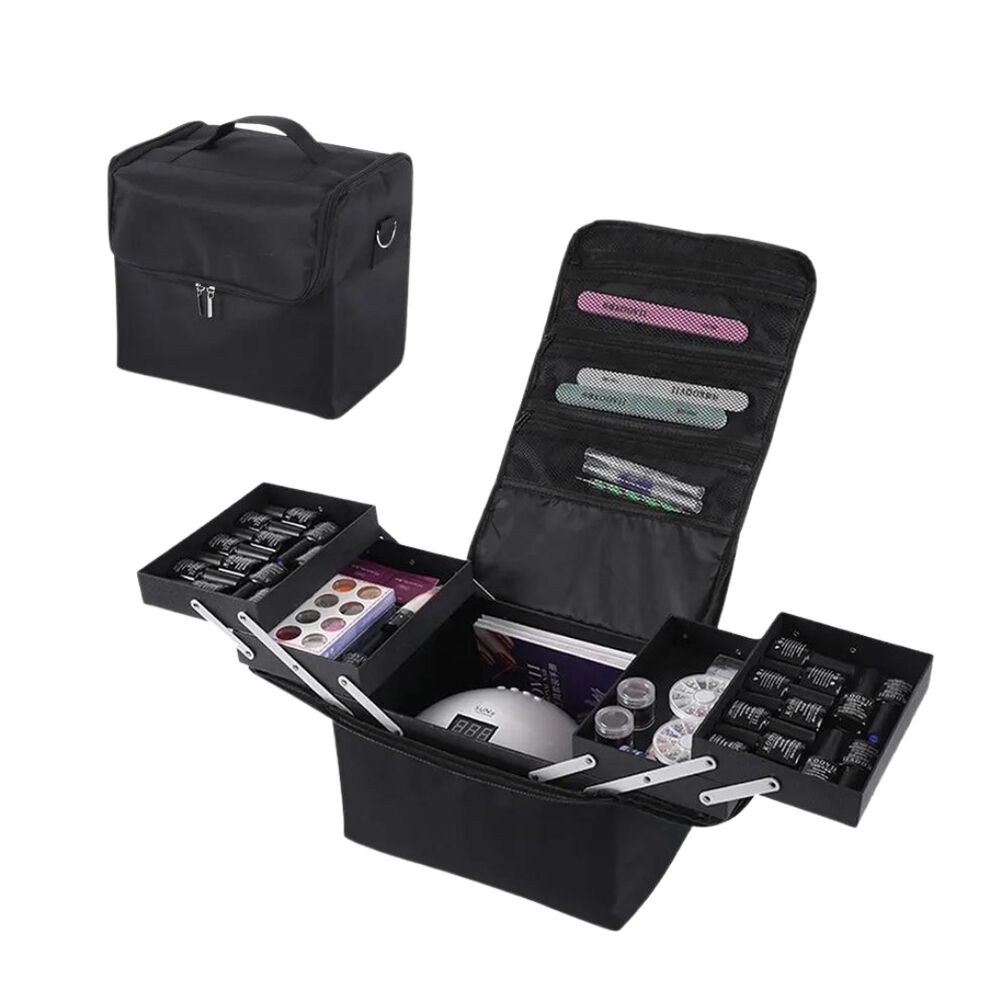 Bolso De Viaje Organizador De Cosméticos Maquillaje Negro image number 0.0