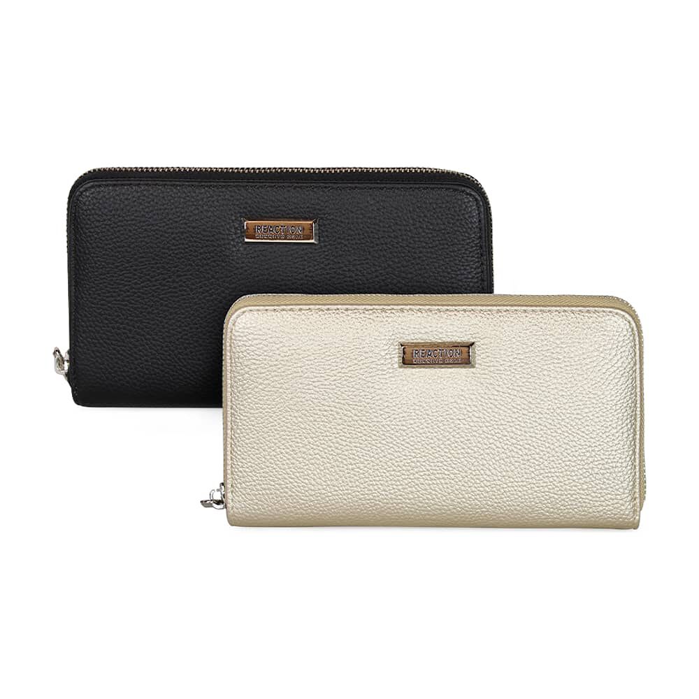 2 Billeteras De Mujer Calixta Negra Y Gold Kenneth Cole image number 0.0