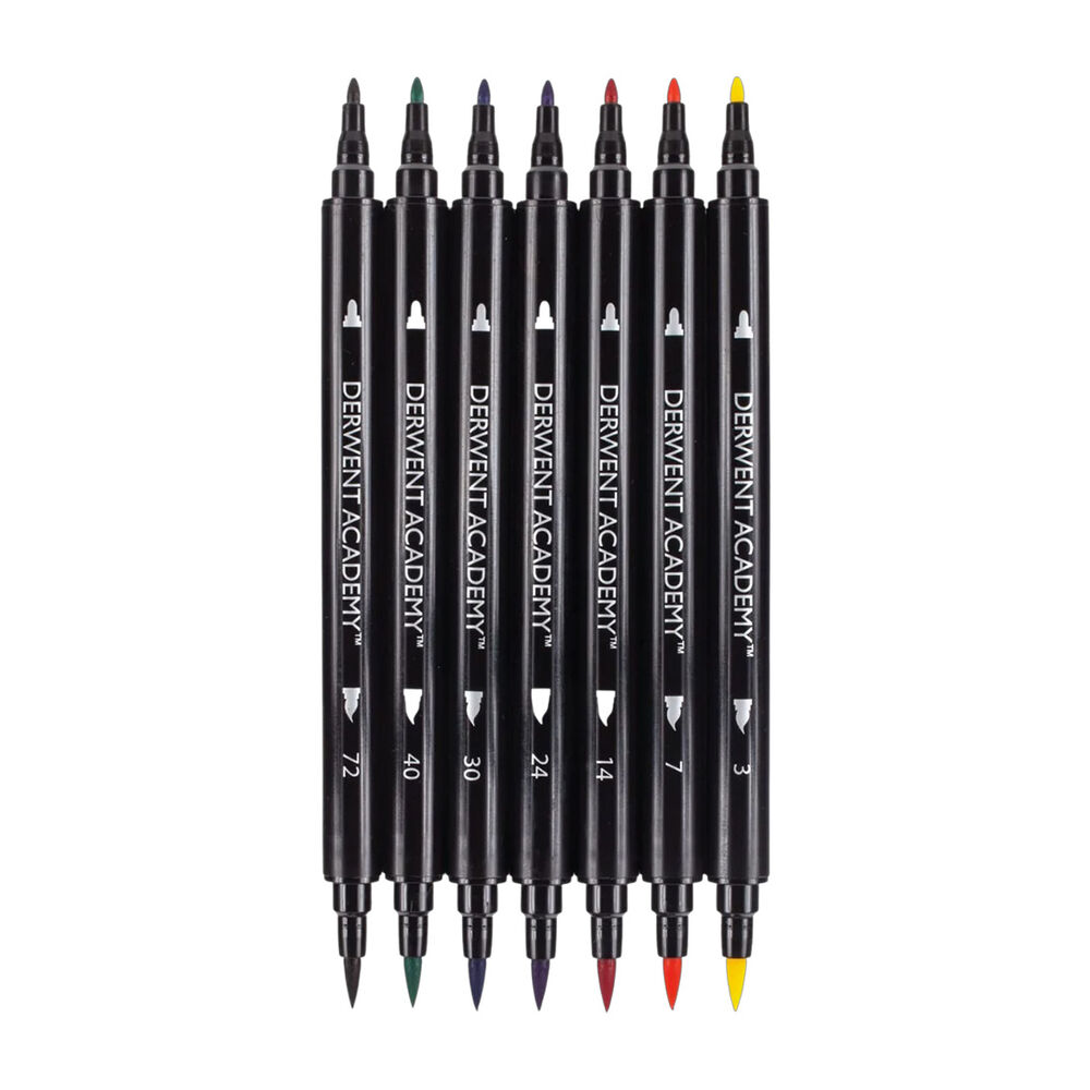 Marcadores Doble Punta Brush 8 Unidades Derwent Academy image number 1.0