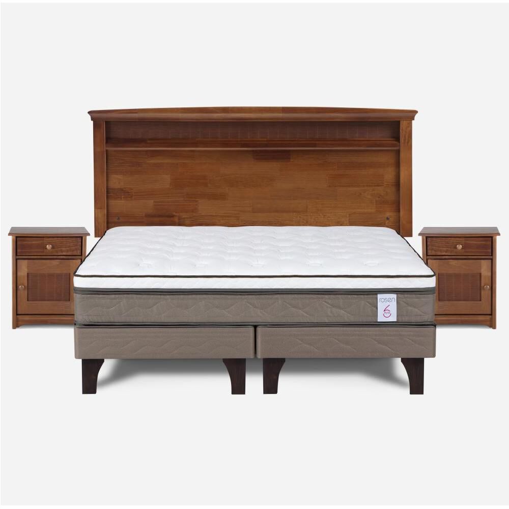 Cama Europea Rosen New Style 6 / King / Base Dividida + Set De Maderas image number 0.0