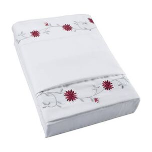 Sabana Andes Microfibra Bordada Frambuesa 1.5 Plaza