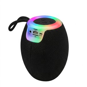 Mini Parlante Bluetooth Port&aacute;til Yx4138 Con Luces Led Y Radio Fm Color Negro.