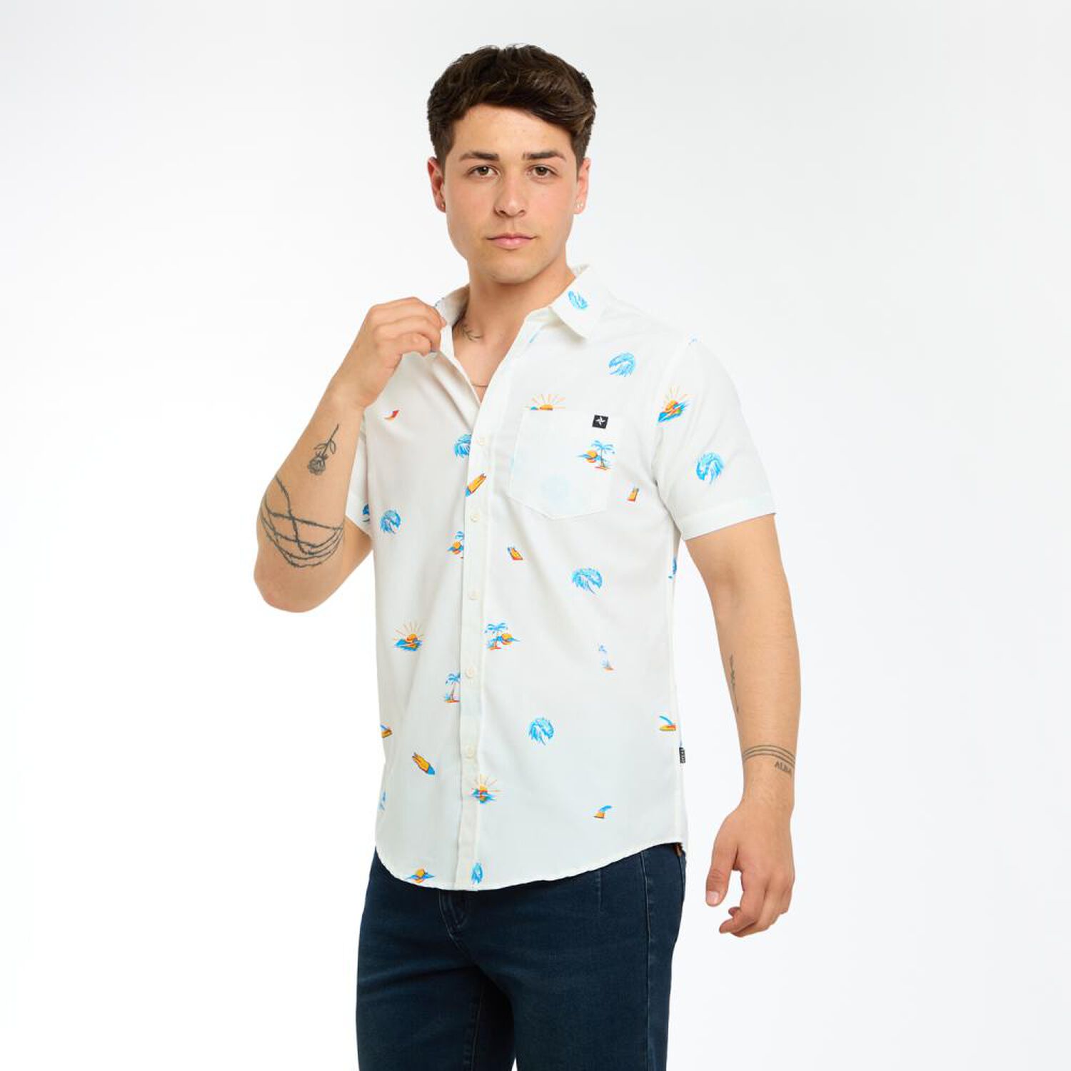 Camisa Manga Corta Hombre Skuad image number 2.0