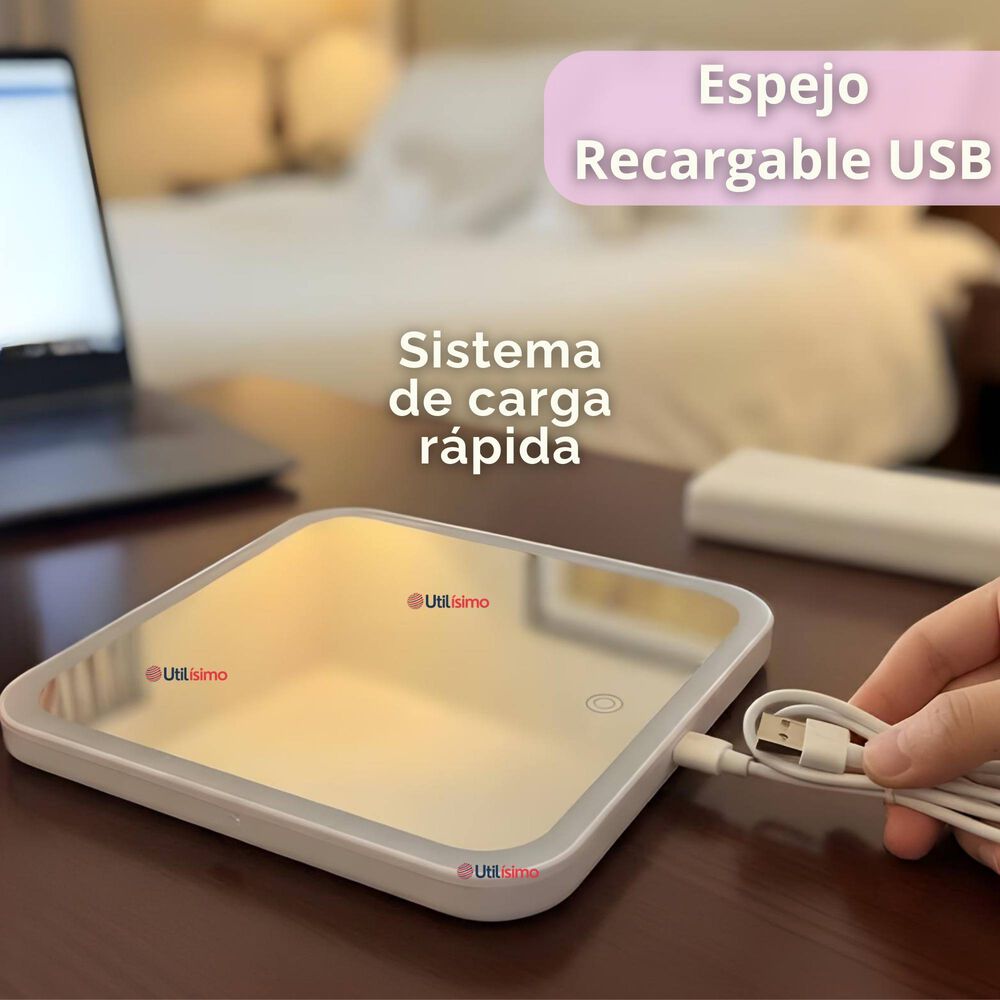 Malet&iacute;n De Maquillaje Con Luz Led Y Espejo Estuche De Maquillaje Organizador image number 9.0