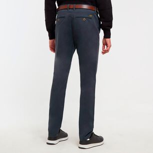 Pantal&oacute;n Liso Tiro Medio Slim Hombre Az Black
