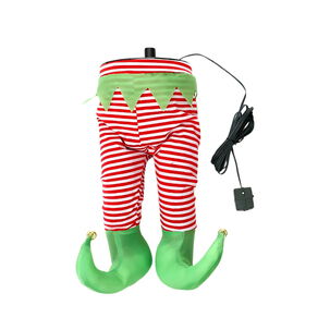 Adorno Piernas Móviles Ayudante De Santa O Grinch Navidad