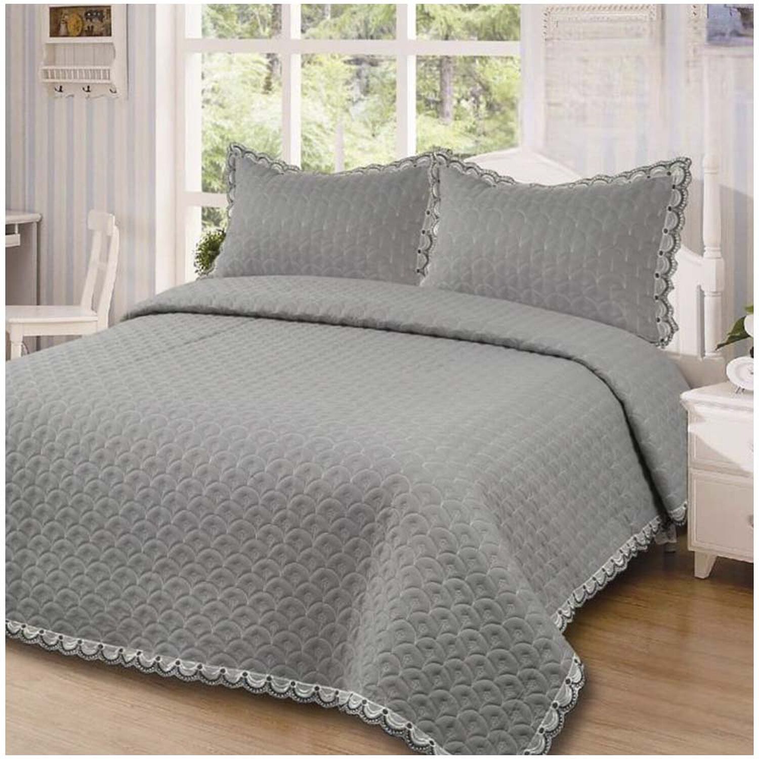 Cubrecama Tipo Quilt Bordado 2 Plazas-01 image number 2.0