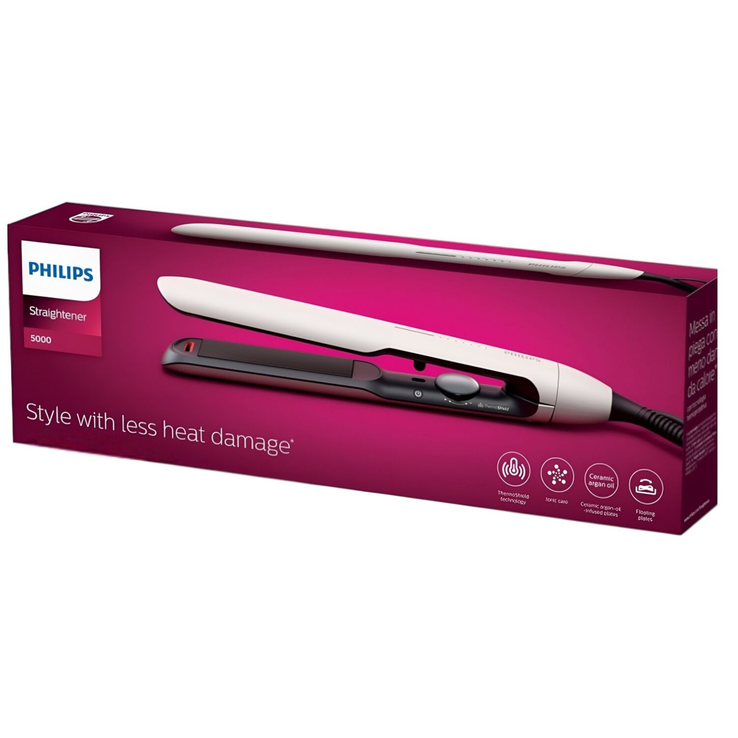 Alisador De Pelo Philips Termoshield Arg&aacute;n Serie 5000 Bhs515 image number 10.0