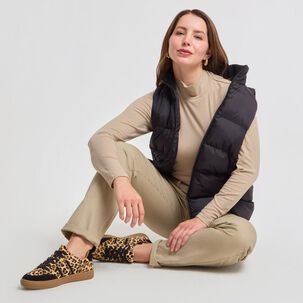 Polera Rib Manga Larga Cuello Beatle Mujer Geeps