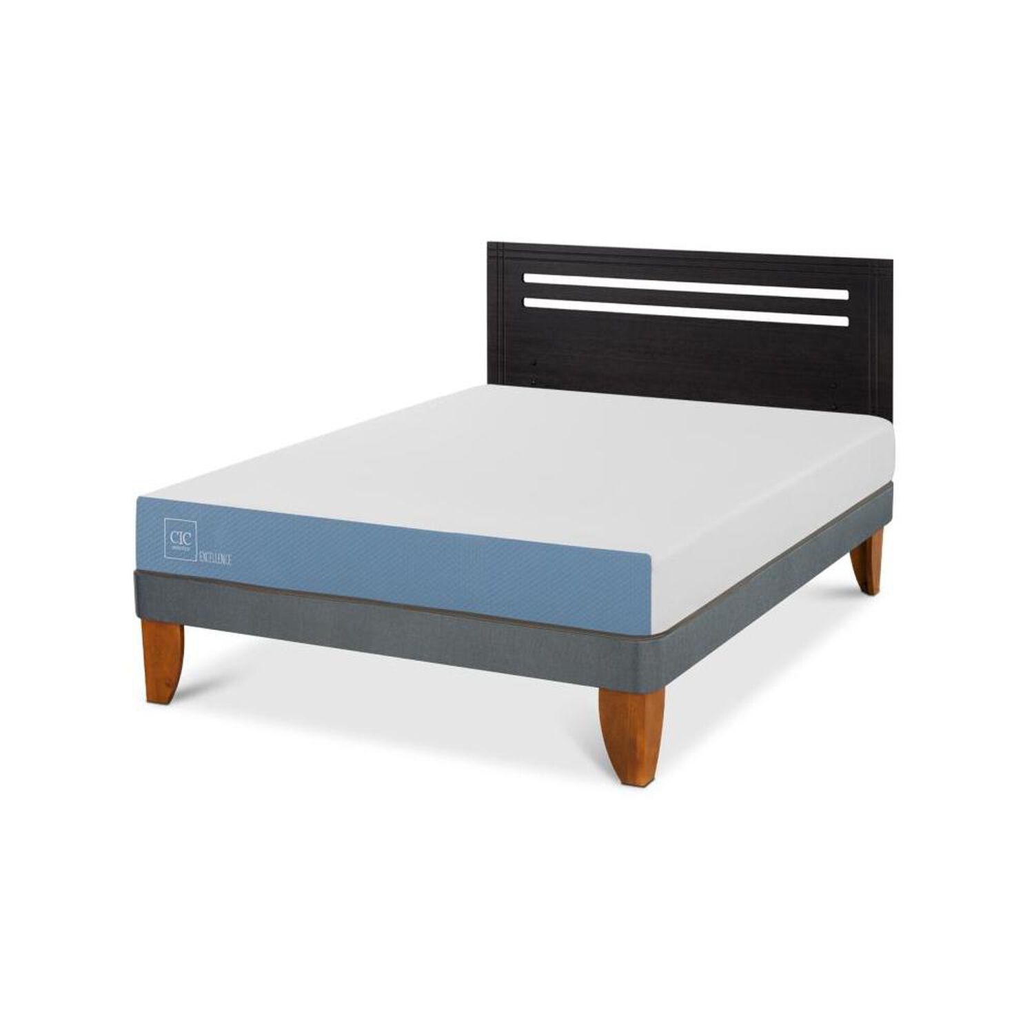 Cama Europea Cic Excellence / 2 Plazas / Base Normal + Respaldo image number 3.0