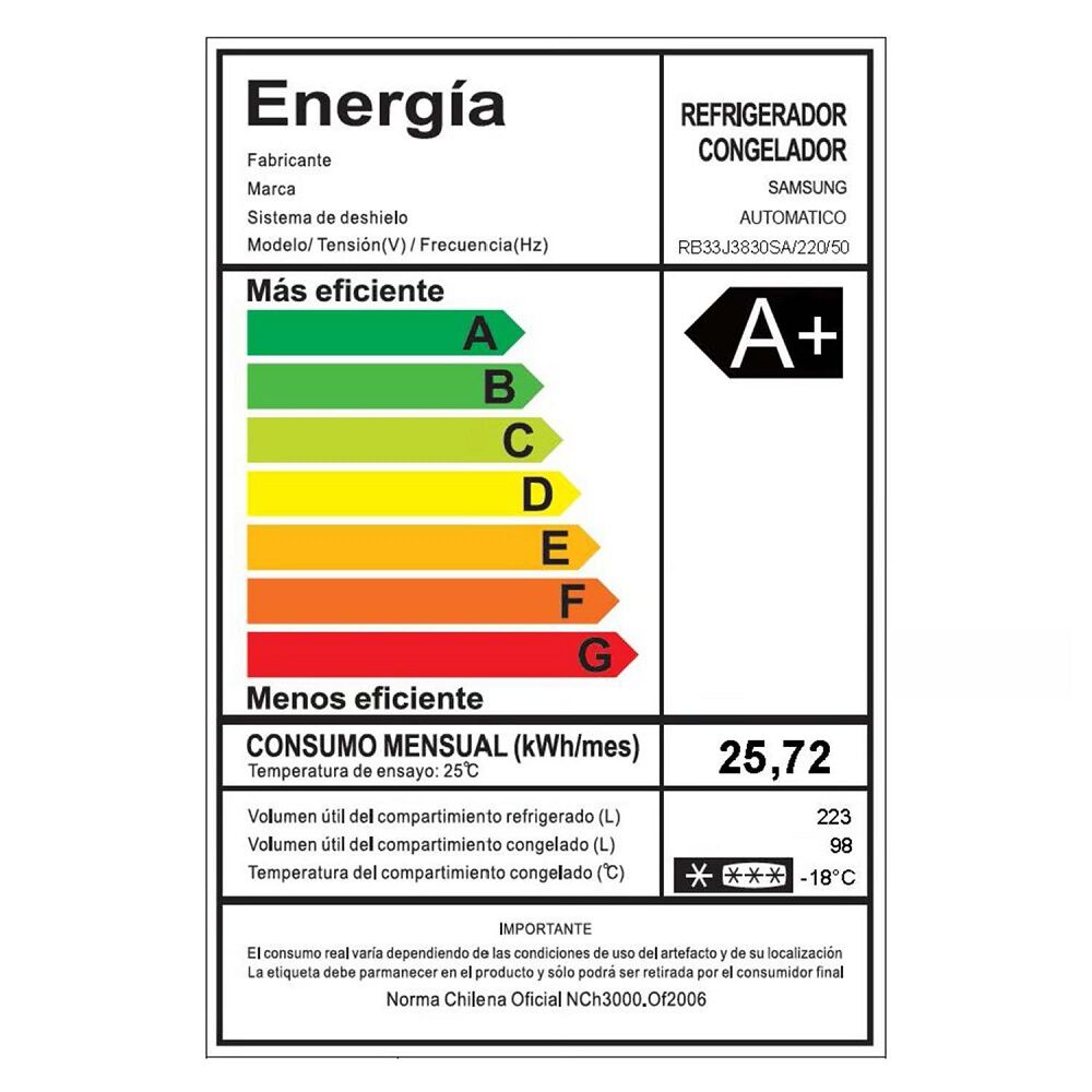 Refrigerador Samsung Bottom Freezer 321lts No Frost Rb33j3830sazs image number 3.0