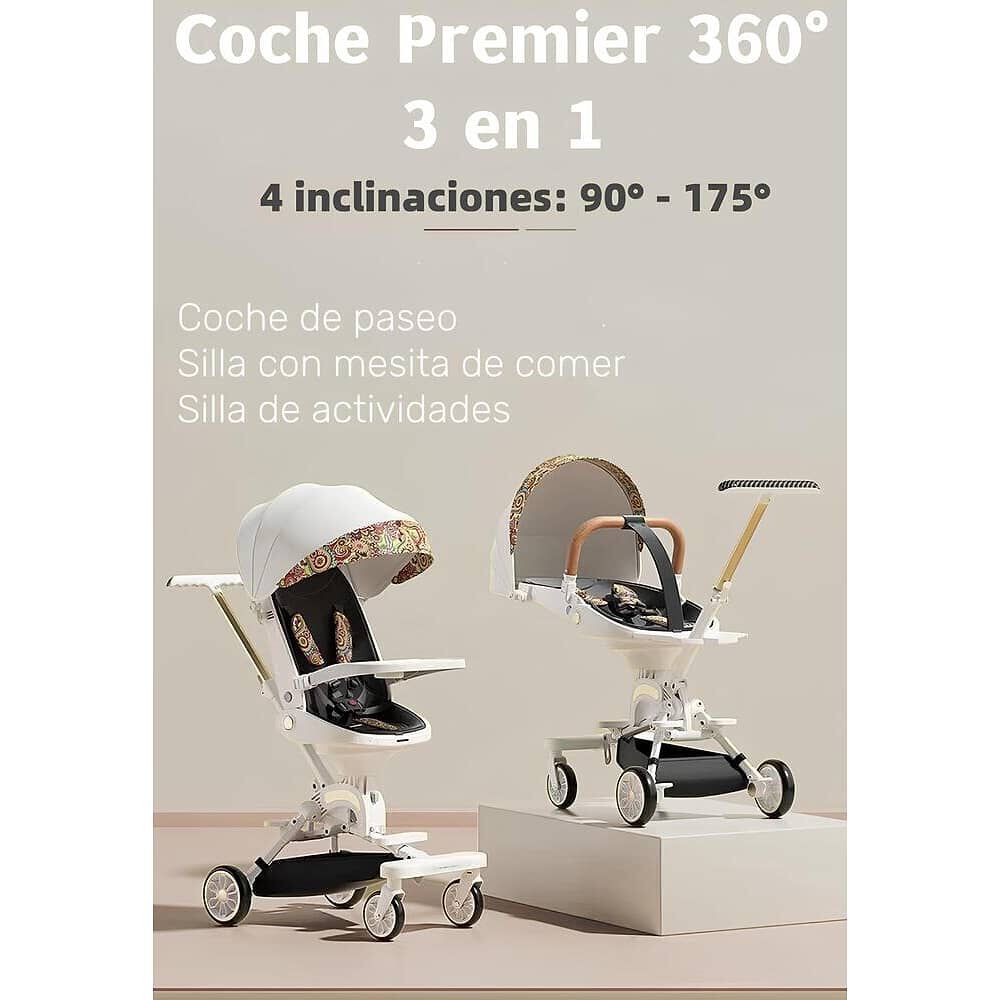 Coche De Paseo 360 3 En 1 Reclinable Lubabycas Blanco image number 5.0