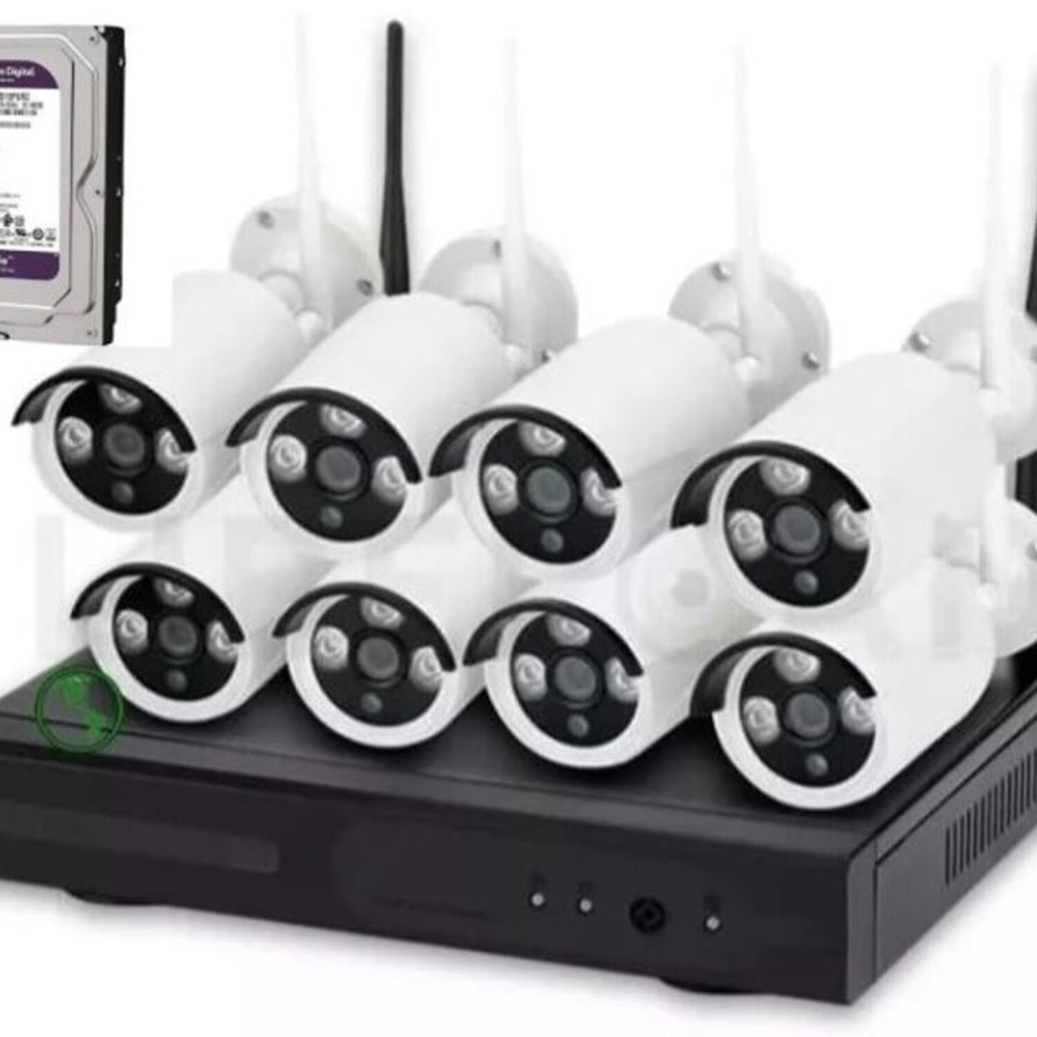 Kit 8 Camara De Seguridad 2 Mp Inalambricas Fhd Con Disco Duro 1 Terabyte image number 0.0
