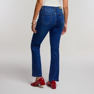 Jeans Focalizado Tiro Medio Straight Mujer Kimera