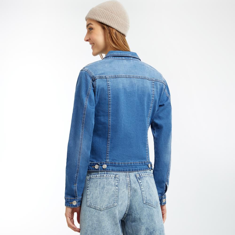 Chaqueta Denim Regular Cuello Camisero Mujer Freedom image number 3.0