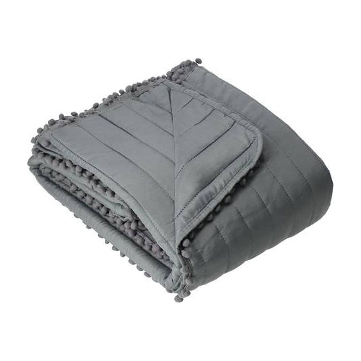 Quilt Andes Pom Pom Gris 2 Plazas image number 5.0